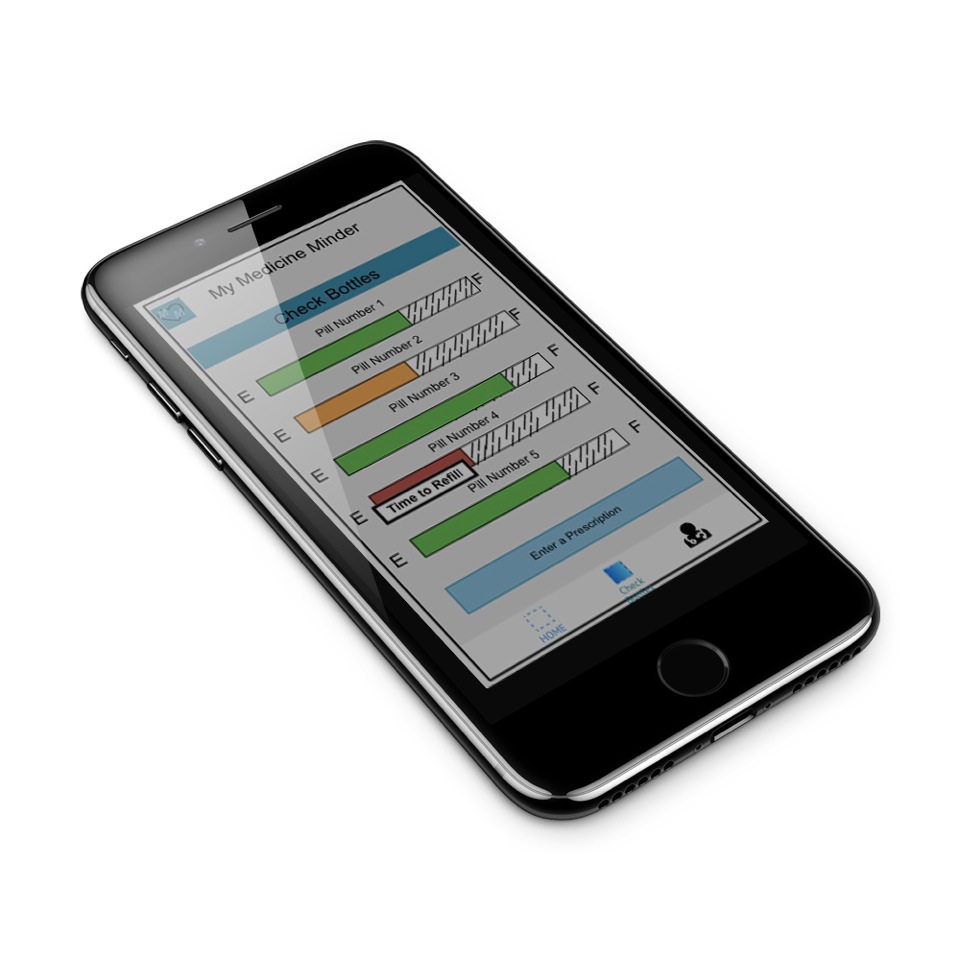Phone screen showing an app